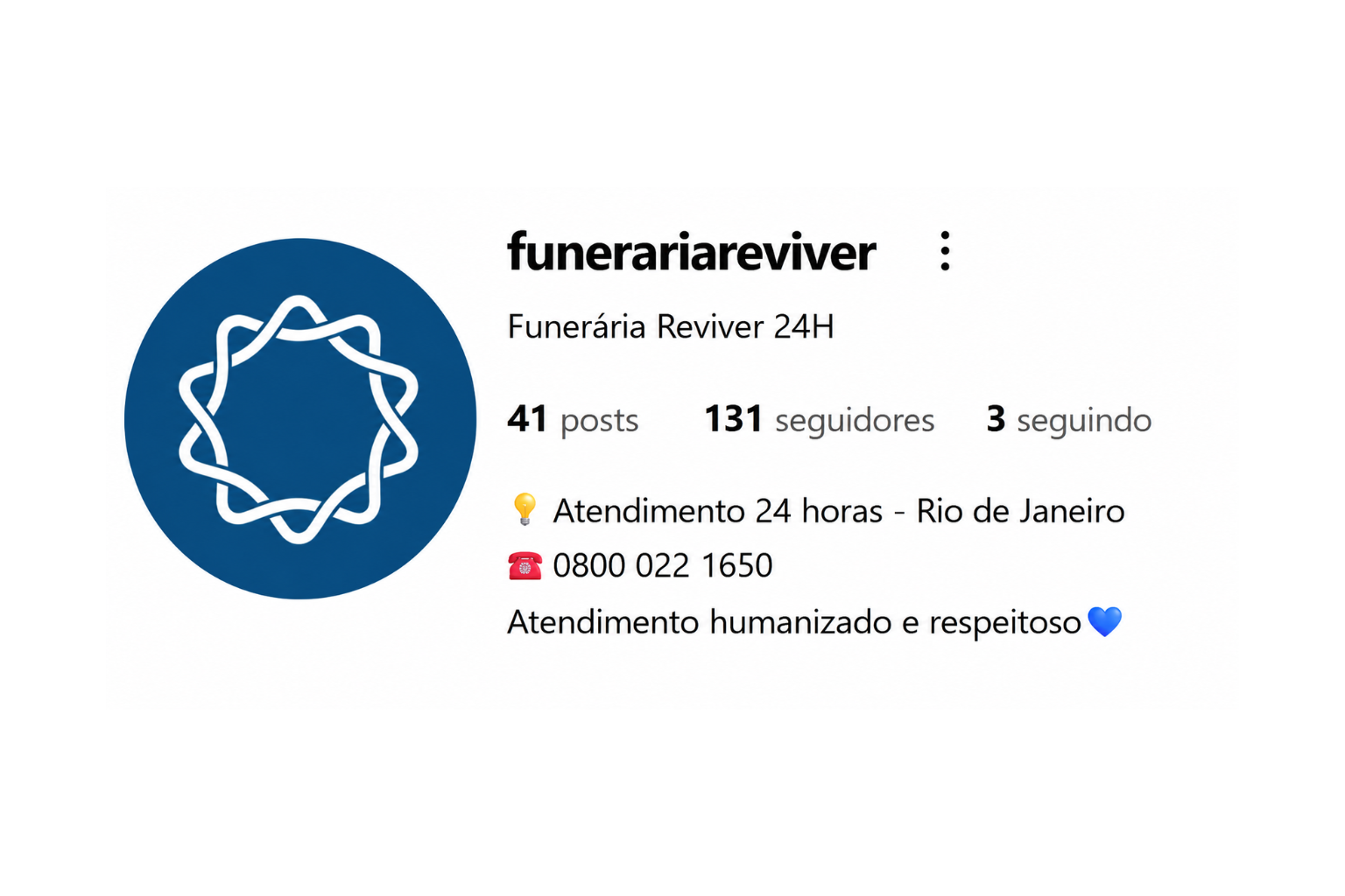 Logo Instagram Funerária Reviver