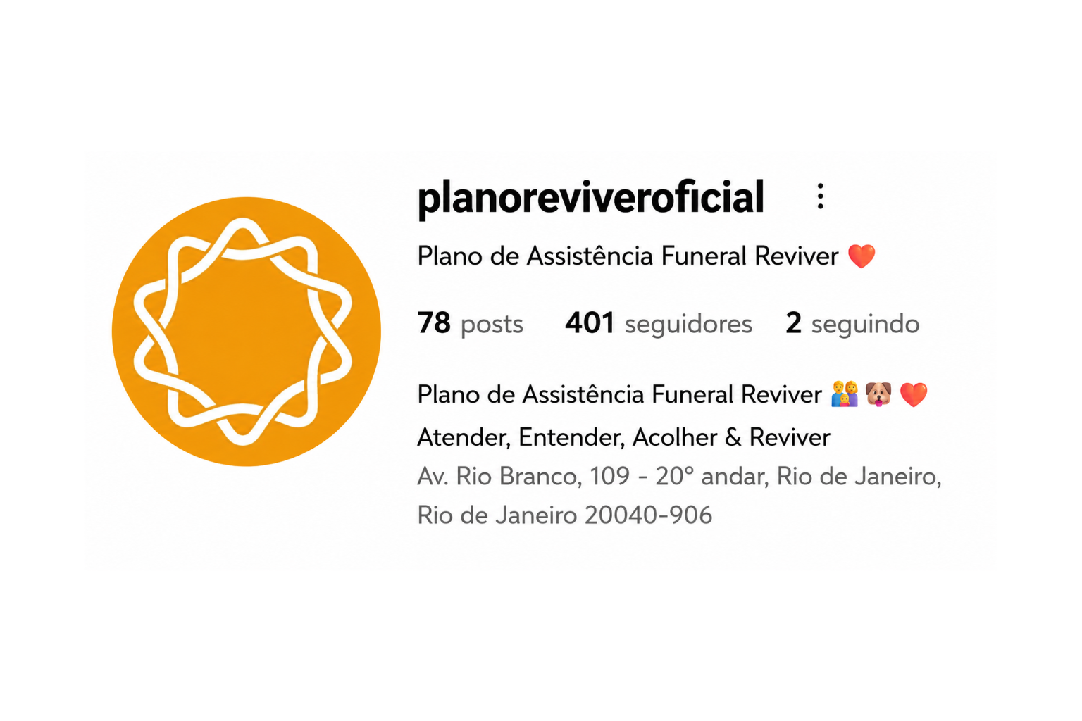 Logo Instagram Plano Funeral Reviver